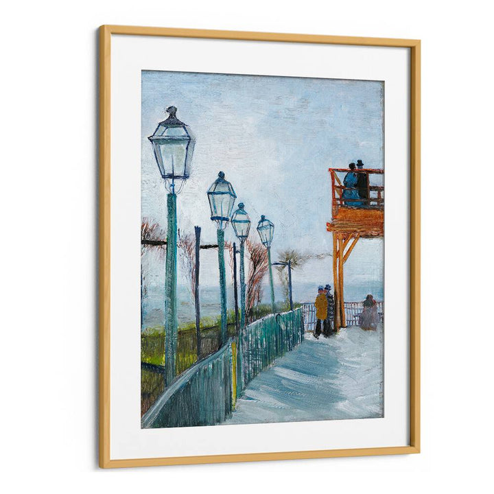 TERRACE AND OBSERVATION DECK AT THE MOULIN DE BLUTE-FIN, MONTMARTRE (1887),  VINTAGE PAINTINGS