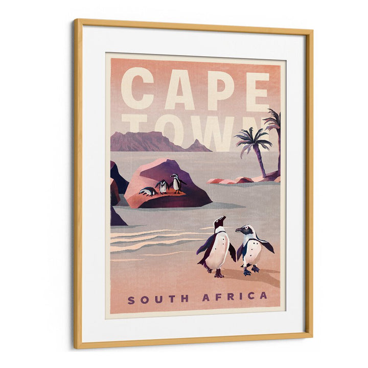 Vintage travel poster featuring Cape Town, South Africa, perfect for art lovers and home decor. CAPE TOWN SOUTH AFRICA, TRAVEL POSTERS.
