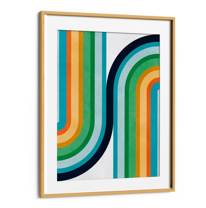 Colorful CURVED LINES II, GEOMETRIC ART PRINTS brighten any space with dynamic, fluid designs and vibrant hues.