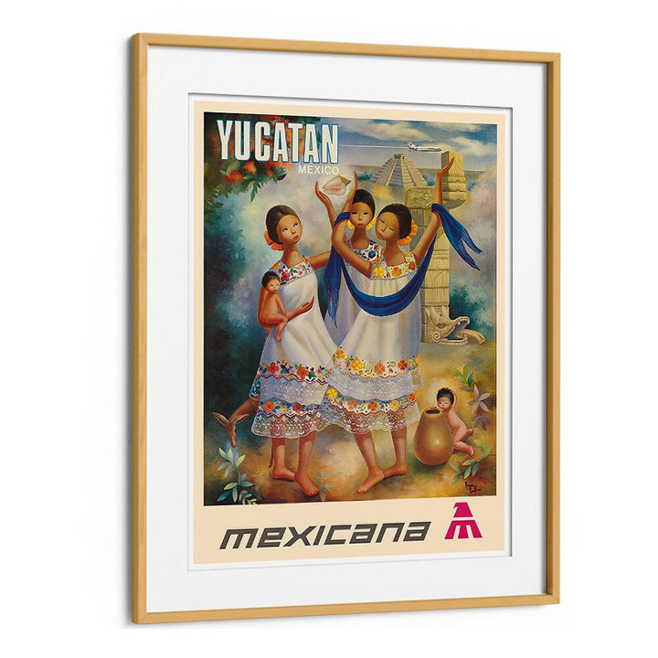 Celebrate the vibrant culture of Mexico with MEXICANA YUCATAN, VINTAGE TRAVEL POSTERS, perfect for any space.
