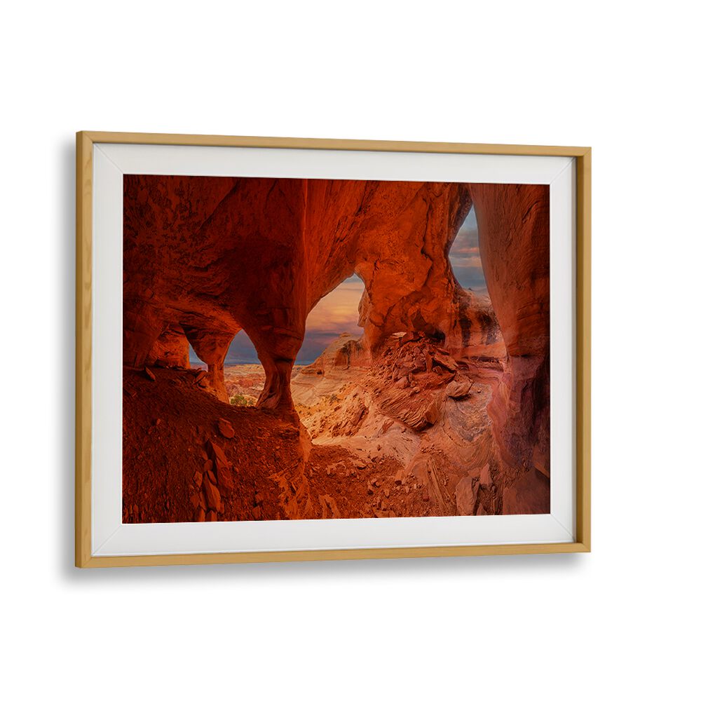 Explore stunning red rock formations in the HIDDEN WONDER IN BADLAND, PHOTOGRAPHY PRINTS from Oakwood Mount.