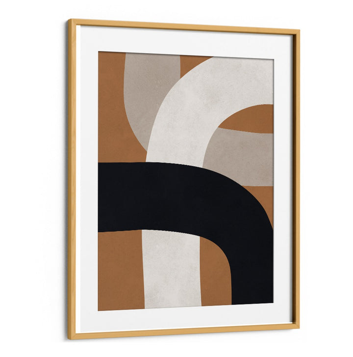 Stylish UNDULATING CURVES VIII, GEOMETRIC ART PRINTS showcase elegant design in earthy tones for modern decor.