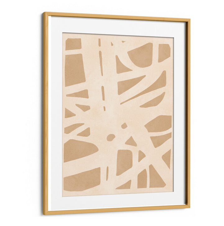 Stylish framed EXPRESSIVE LINES III, ABSTRACT PAINTINGS in warm tones, perfect for enhancing any creative space.