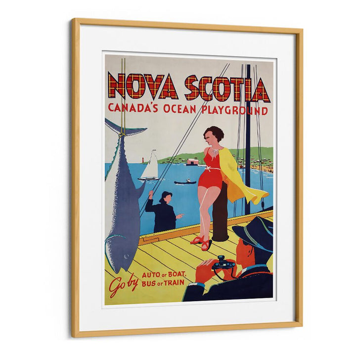 NOVA SCOTIA, VINTAGE TRAVEL POSTERS showcase vibrant maritime charm and nostalgia for Canada's ocean playground.