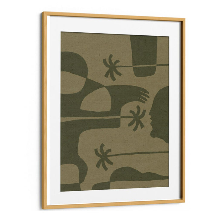 Stylish framed artwork, featuring earthy tones in THE LAND STORY VII, BOHO ART PAINTINGS for modern decor.