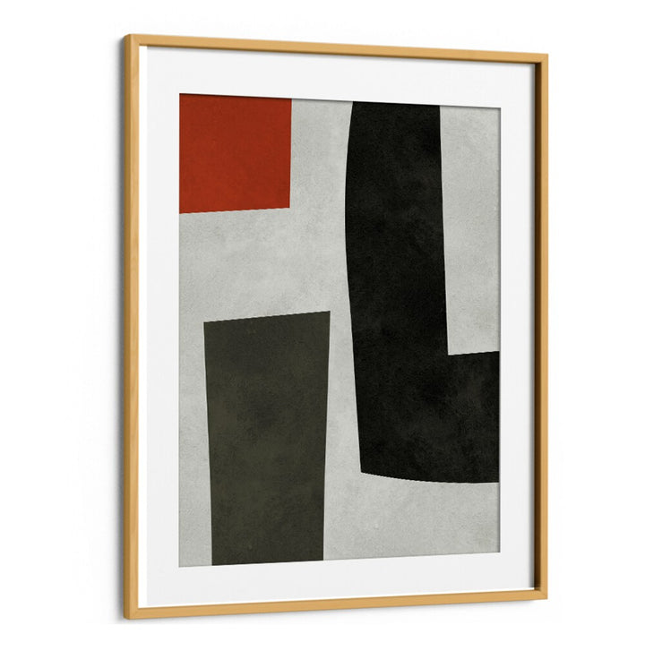 Stylish MODERN SHAPES V, GEOMETRIC ART PRINTS framed design, perfect for enhancing contemporary home decor.