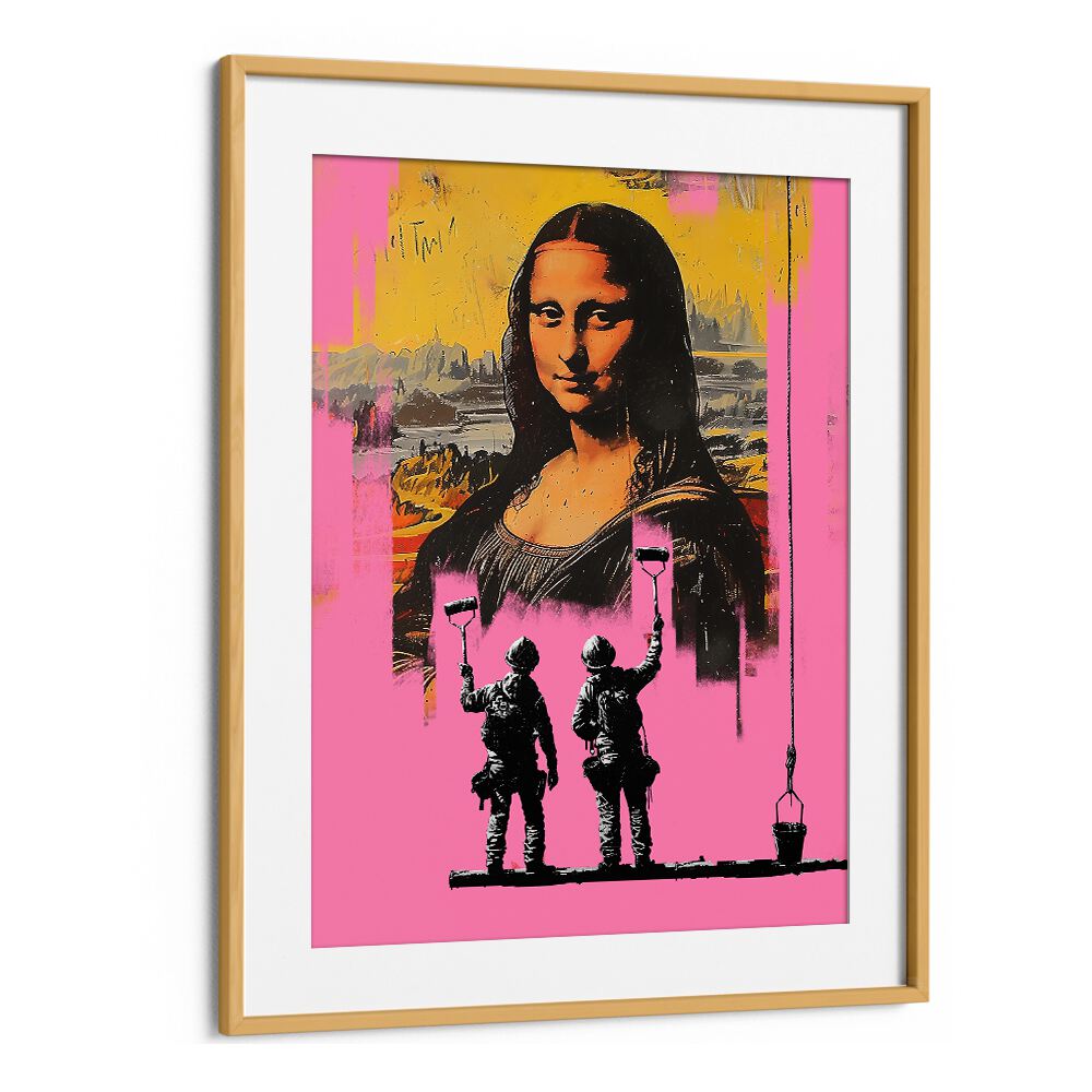 Transform your space with PINK MONALISA, POP ART PAINTINGS by Dikhotomy, blending classic and contemporary styles.