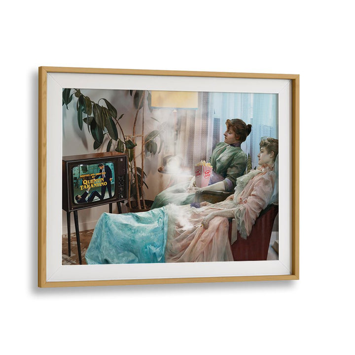 Explore THE MOVIE BEGINS, ALTERED ART PRINTS featuring a nostalgic scene of movie watching by Dikhotomy.