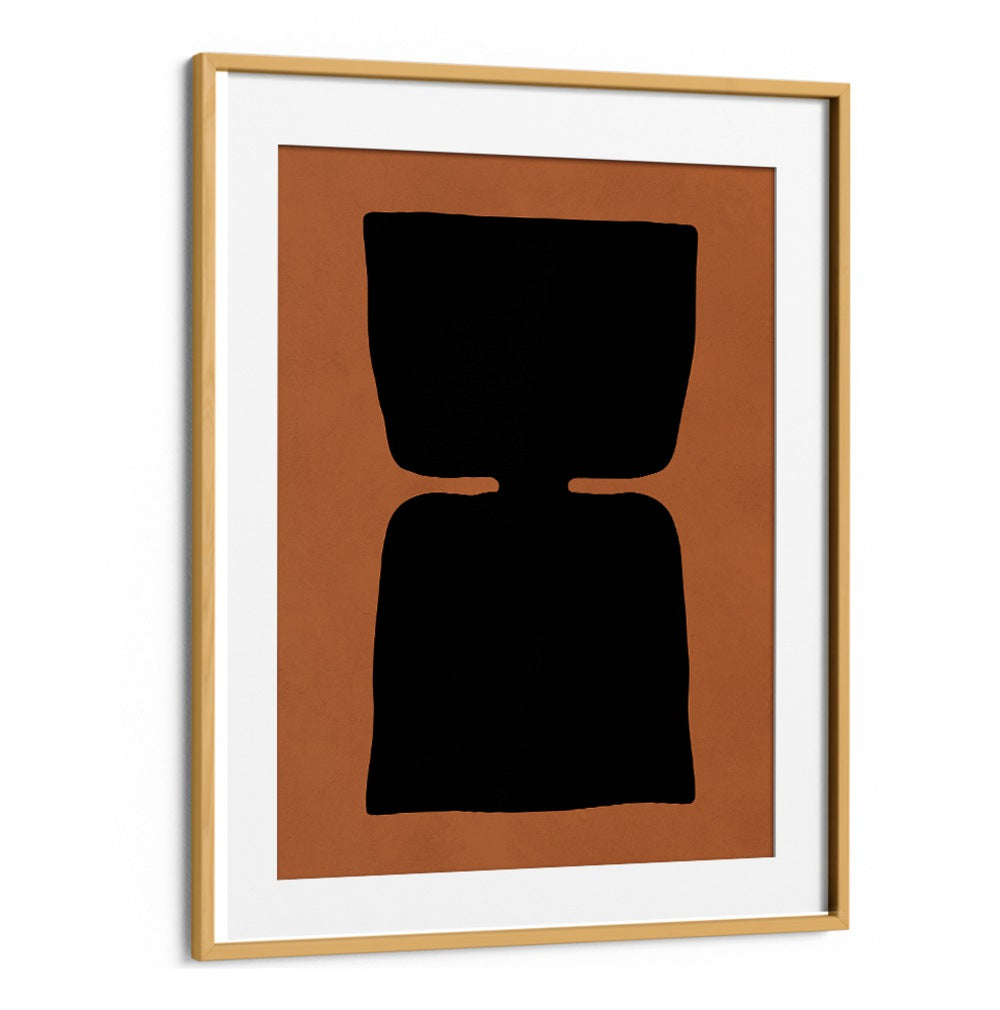 Stylish TRIBAL SHAPES XIX, GEOMETRIC ART PRINTS in a framed design, blending modern art with ancient inspiration.