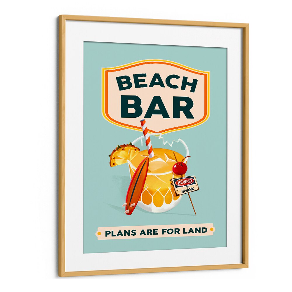 Vibrant BEACH BAR COCKTAIL, BAR art print showcasing summer vibes and tropical drinks, perfect for your space.