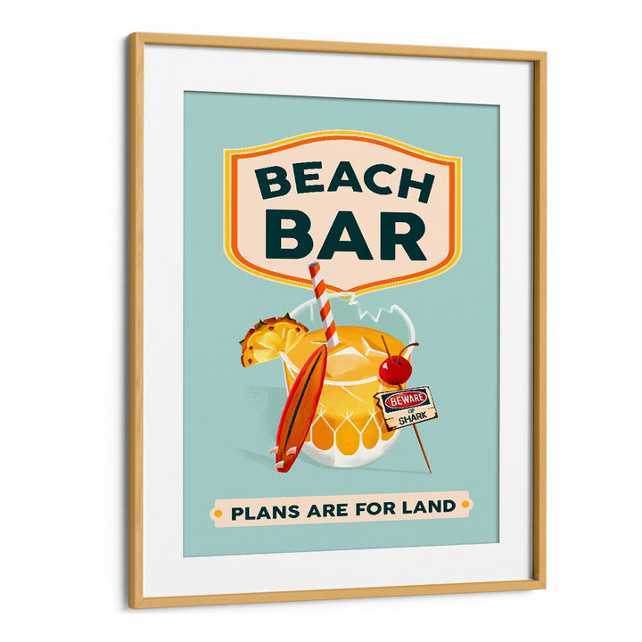 Vibrant BEACH BAR COCKTAIL, BAR art print showcasing summer vibes and tropical drinks, perfect for your space.