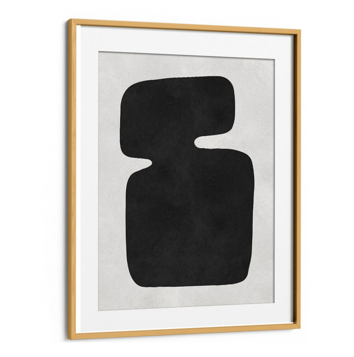 Stylish ORGANIC II, GEOMETRIC ART PRINTS featuring bold black shapes, perfect for modern decor in any living space.