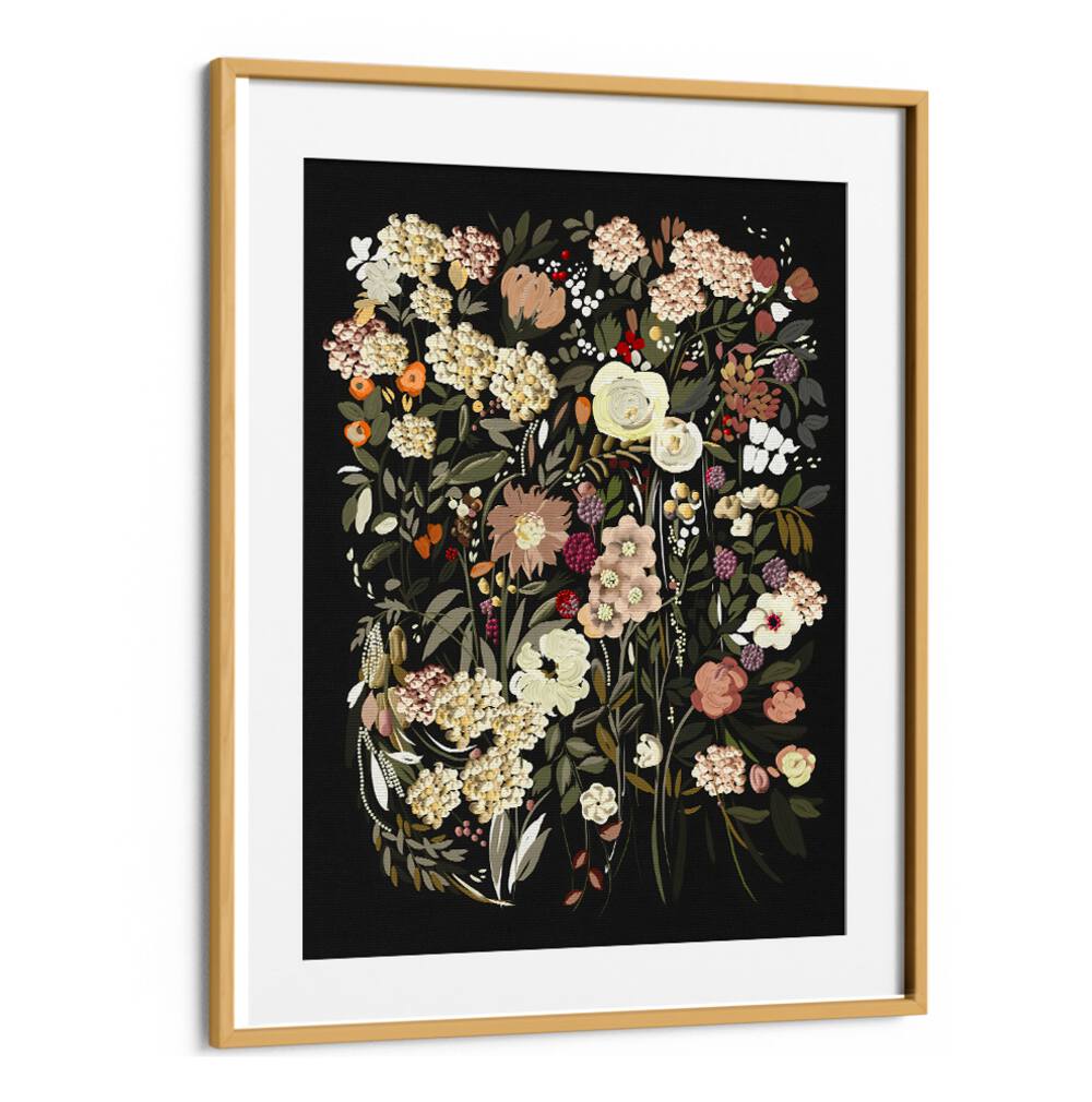 Elegant BLACK BOUQUET, FLORAL FLOWER PAINTINGS featuring rich hues, perfect for enhancing any space with sophistication.