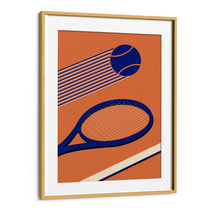 Retro tennis racket and ball design showcasing TENNIS 80'S, SPORTS POSTERS for a vibrant, nostalgic vibe.