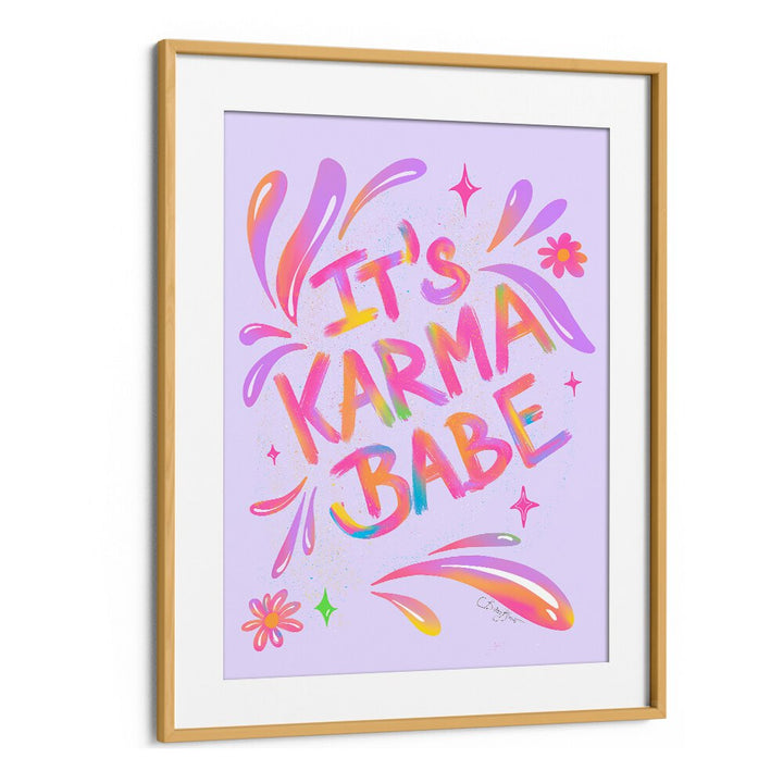 Bright and colorful KARMA BABE, FASHION POSTERS by Baroo Bloom elevate your decor with inspirational design.