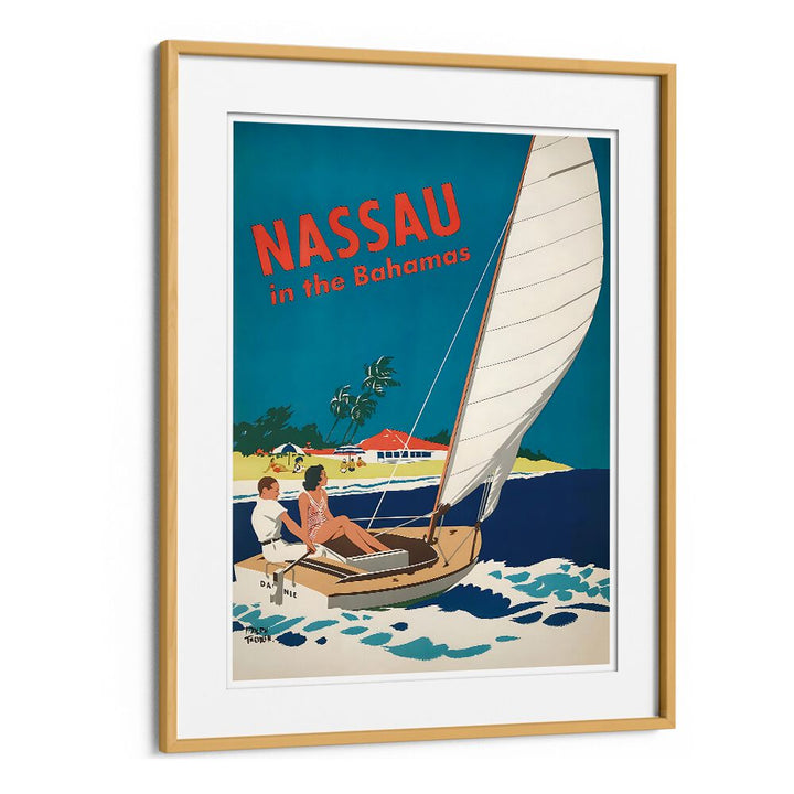 NASSAU I, VINTAGE TRAVEL POSTERS showcase a serene sailing scene, capturing the charm of Nassau's beauty.