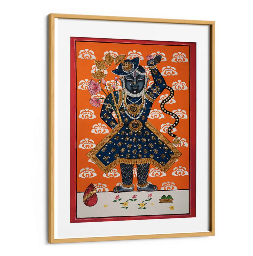 Handcrafted SHRINATH JI, INDIAN ART PAINTINGS showcasing traditional artistry, perfect for enhancing any living space.