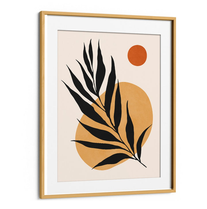 Vibrant WATERCOLOR VIII, BOHO ART PAINTINGS featuring black leaves and warm tones, perfect for home decor.