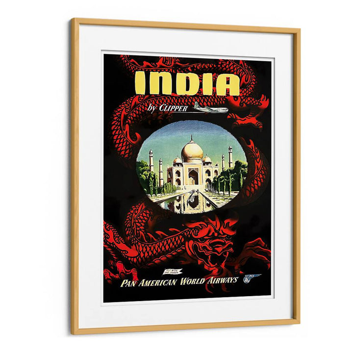 Colorful INDIA I, VINTAGE TRAVEL POSTERS featuring the Taj Mahal, bringing India's rich heritage to your home decor.