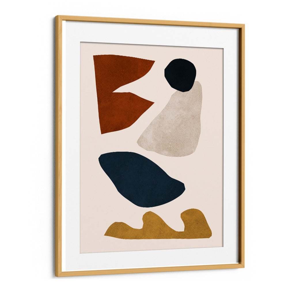 Stylish EXPRESSIVE VII, GEOMETRIC ART PRINTS featuring abstract shapes in earthy tones, perfect for modern decor.
