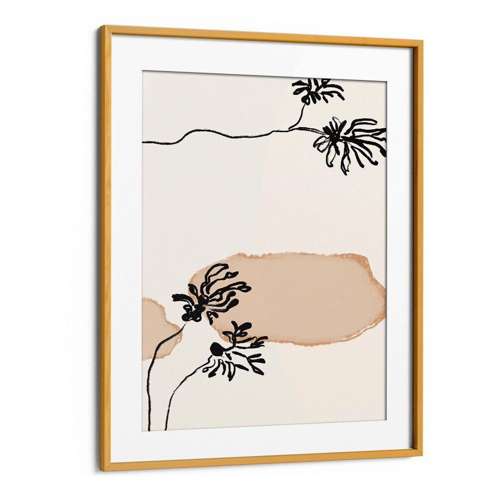 LEAVES NO II, FLORAL FLOWER PAINTINGS, showcases vibrant artwork perfect for enhancing any serene living space.