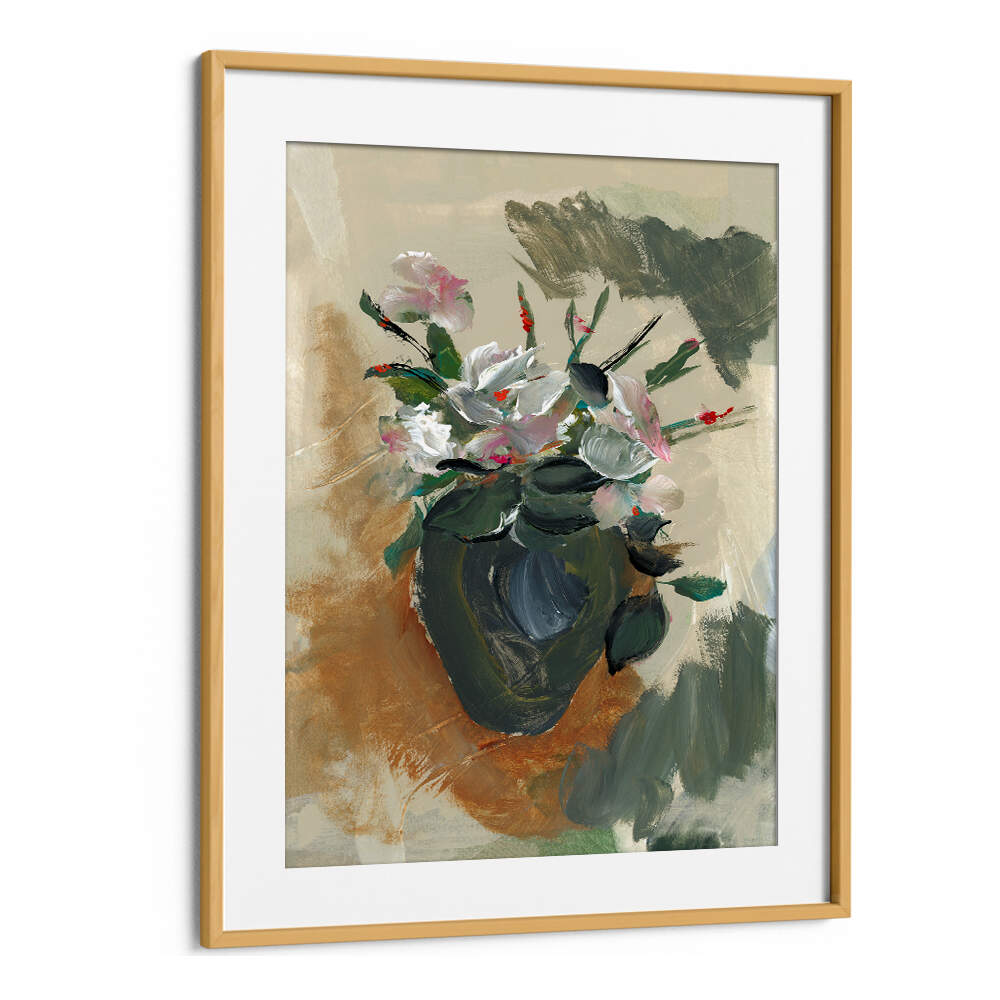 Stunning FIORI IN UN NO I, FLORAL FLOWER PAINTINGS showcasing blooming flowers in a beautifully framed design.