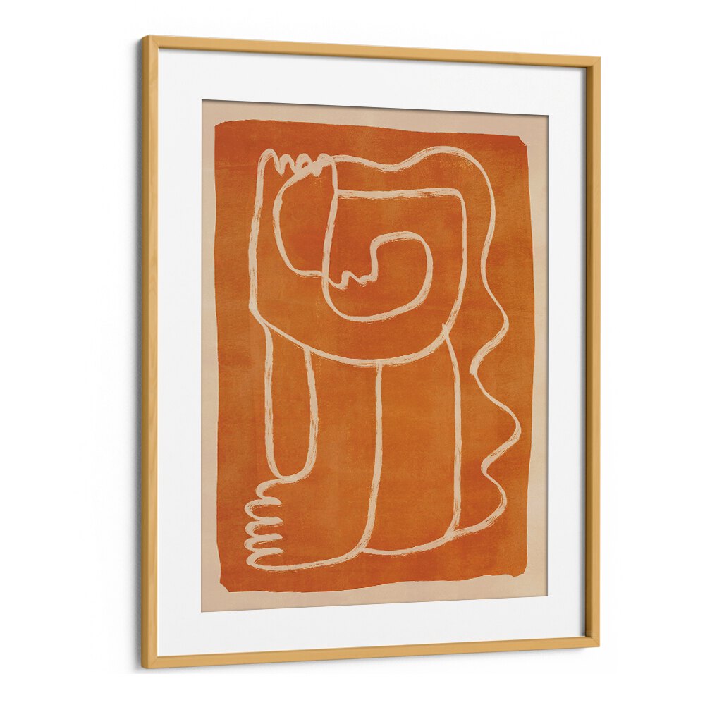 Stylish ABSTRACT LINE ART FIGURE, BOHO ART PAINTINGS in earthy tones to elevate your space with boho vibes.