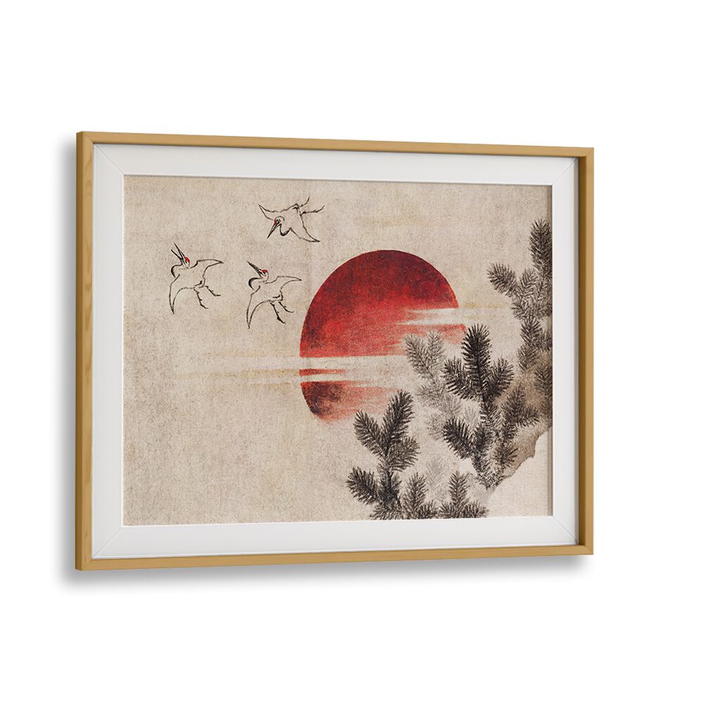 Katsushika Hokusai's BIRDS AND SUNSET, VINTAGE PAINTINGS captures timeless elegance and vintage mastery in art.
