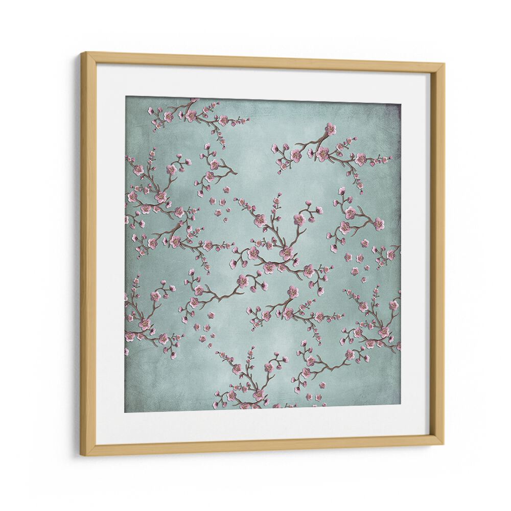 Delicate CHERRY BLOSSOMS II, FLORAL FLOWER PAINTINGS, featuring vibrant blooms against a serene backdrop. Perfect for decor.