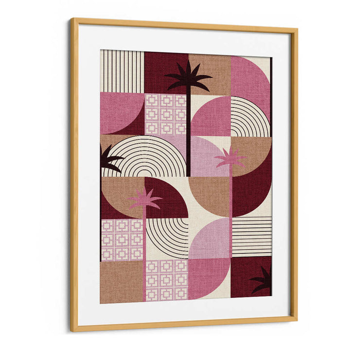 DESERT SHAPES AND PALMS MAUVE , FASHION POSTERS