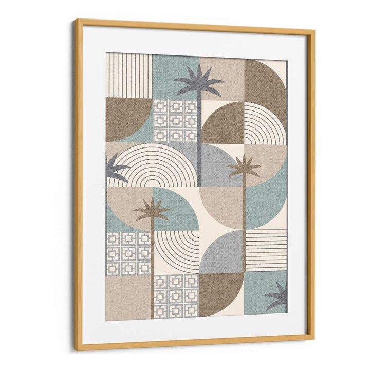 DESERT SHAPES AND PALMS SAND , BOHO ART PAINTINGS