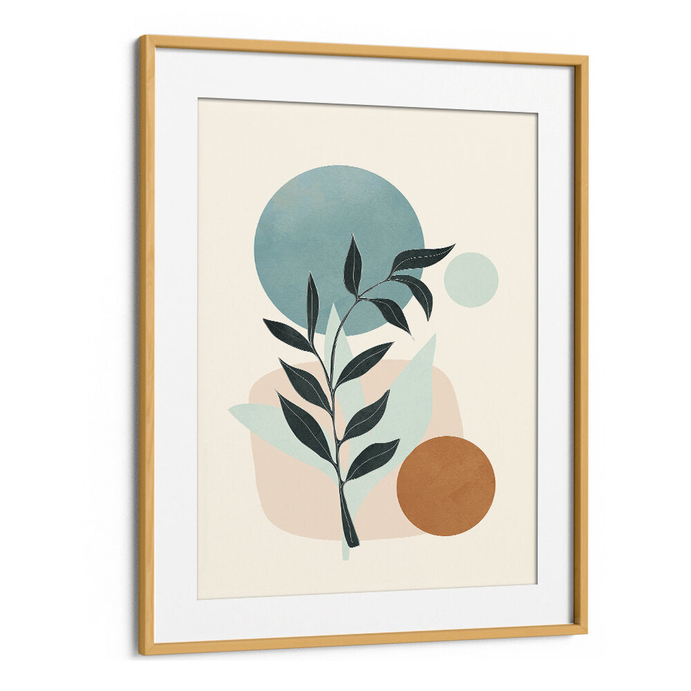 LEAFY GEOMETRY , BOHO ART PAINTINGS