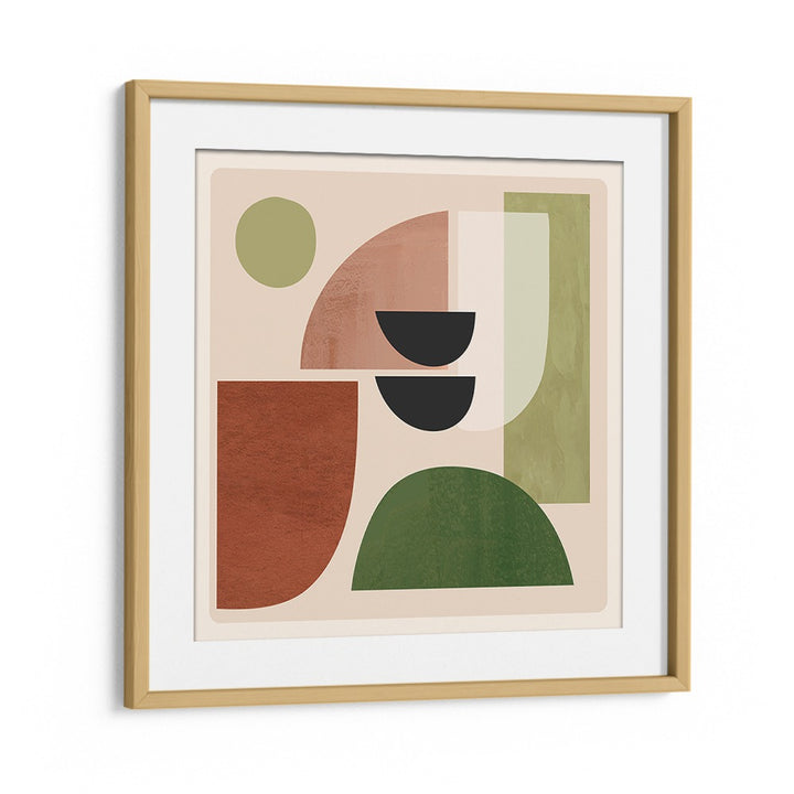 ABSTRACT MINIMAL SHAPES III, BOHO ART PAINTINGS showcase a modern design perfect for enhancing your bohemian decor.