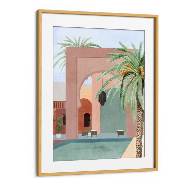 Vibrant MOROCCAN POOL , BOHO ART PAINTINGS enhance living spaces with rich colors and intricate designs.