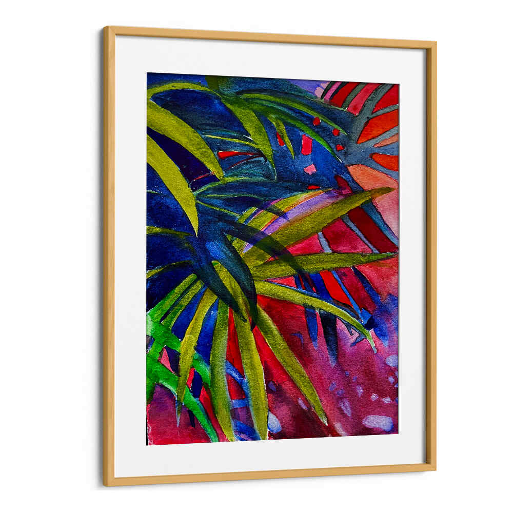 PALM SUNSET , FLORAL FLOWER PAINTINGS