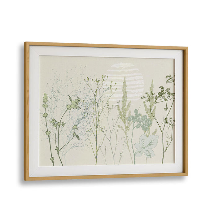 Delicate green floral artwork showcasing tranquility, perfect for serene spaces—PLANT CALMING, FLORAL FLOWER PAINTINGS.