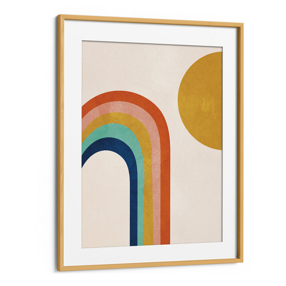 RETRO RAINBOW SUN , BOHO ART PAINTINGS