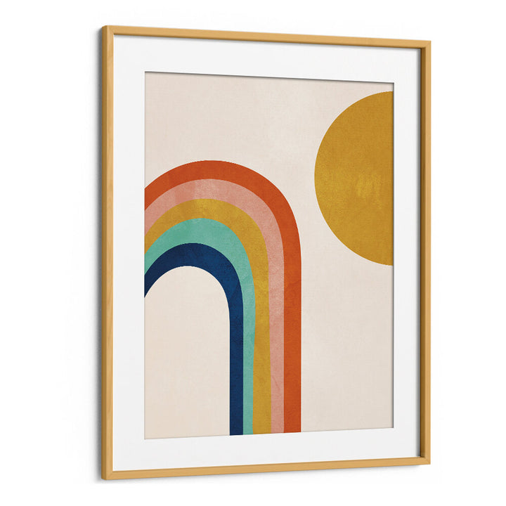 RETRO RAINBOW SUN , BOHO ART PAINTINGS