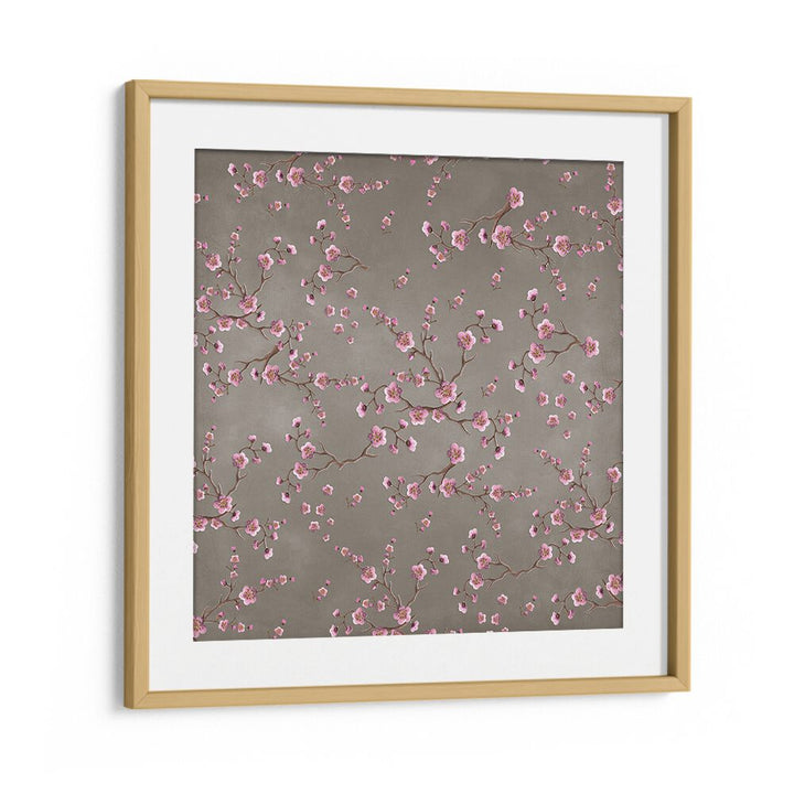 Elegant SAKURA BEIGE, FLORAL FLOWER PAINTINGS featuring delicate flowers on a soft background, perfect for home decor.