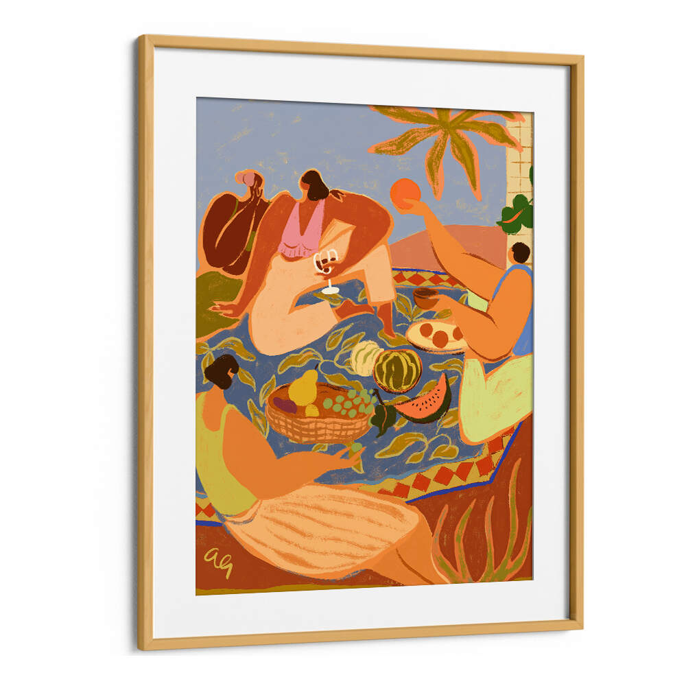 SUMMER PICNIC , PORTRAITS & FIGURATIVE ILLUSTRATIONS