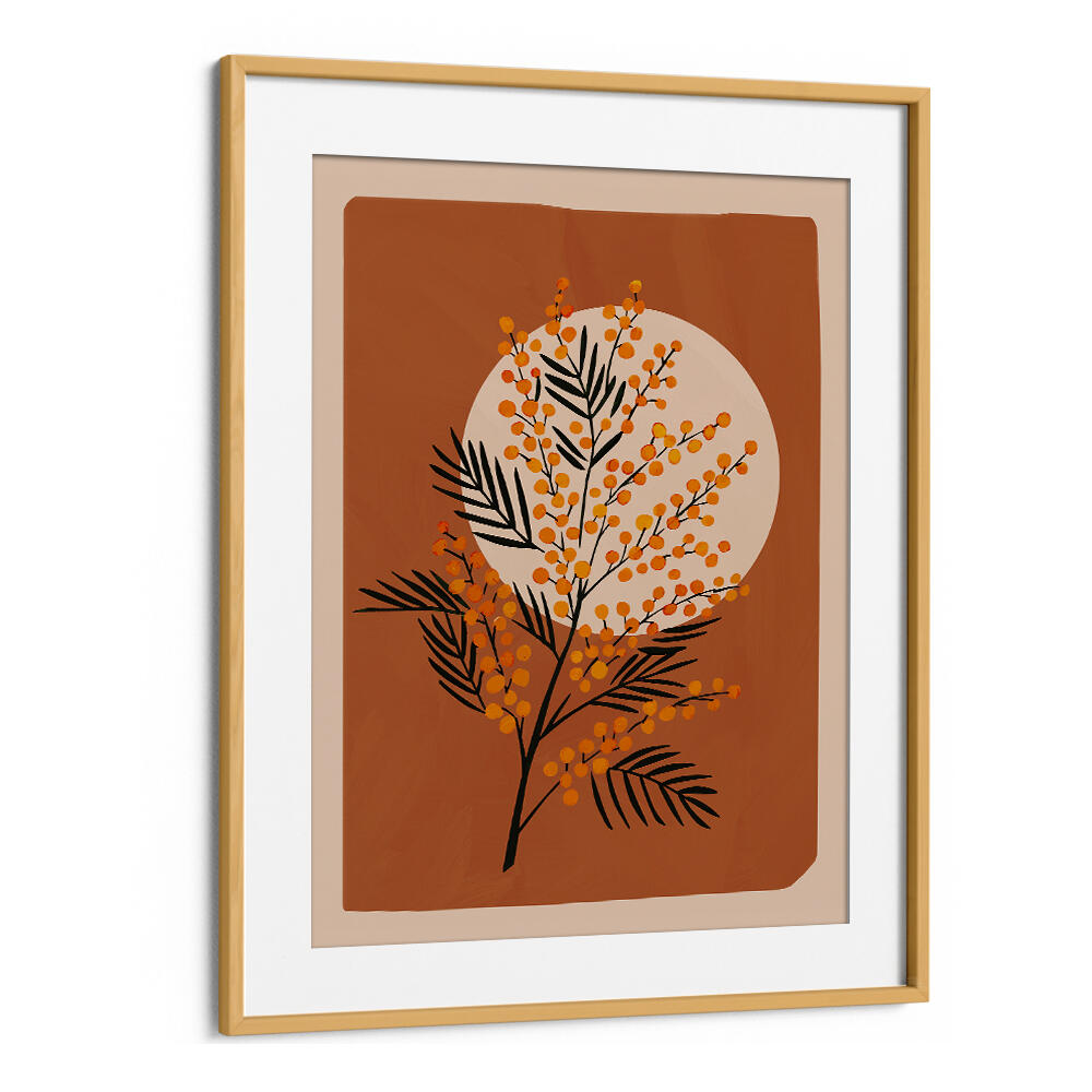 THE MIMOSA I , FLORAL FLOWER PAINTINGS