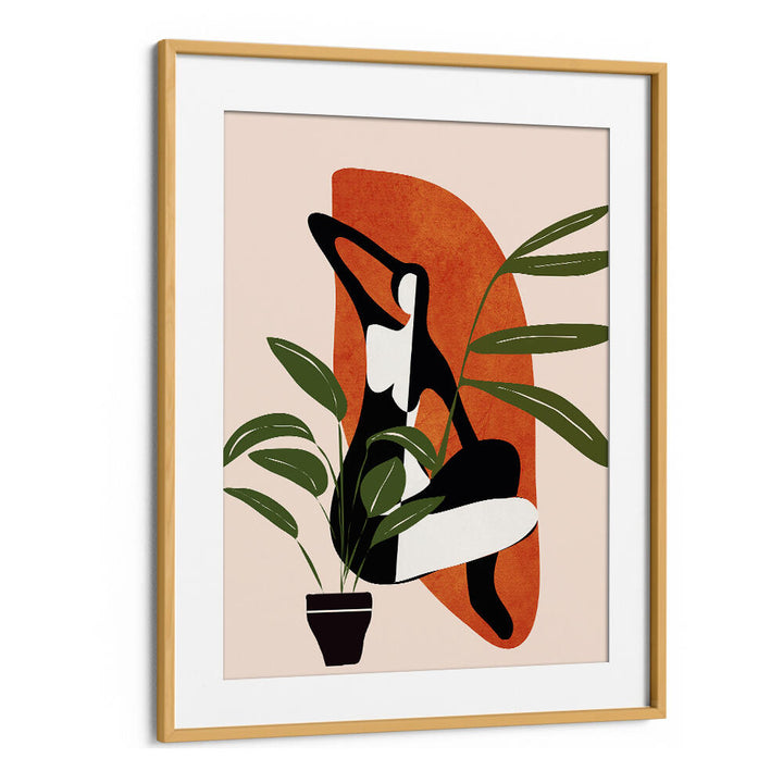 VERDANT SILHOUETTE , BOHO ART PAINTINGS