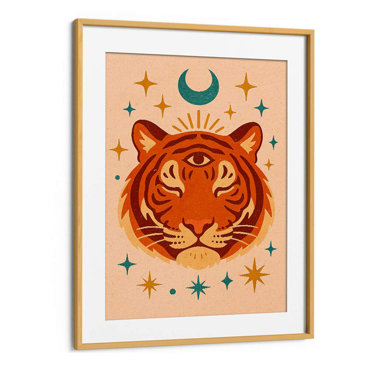 THE THIRD EYE - TIGER , BOHO ART PAINTINGS