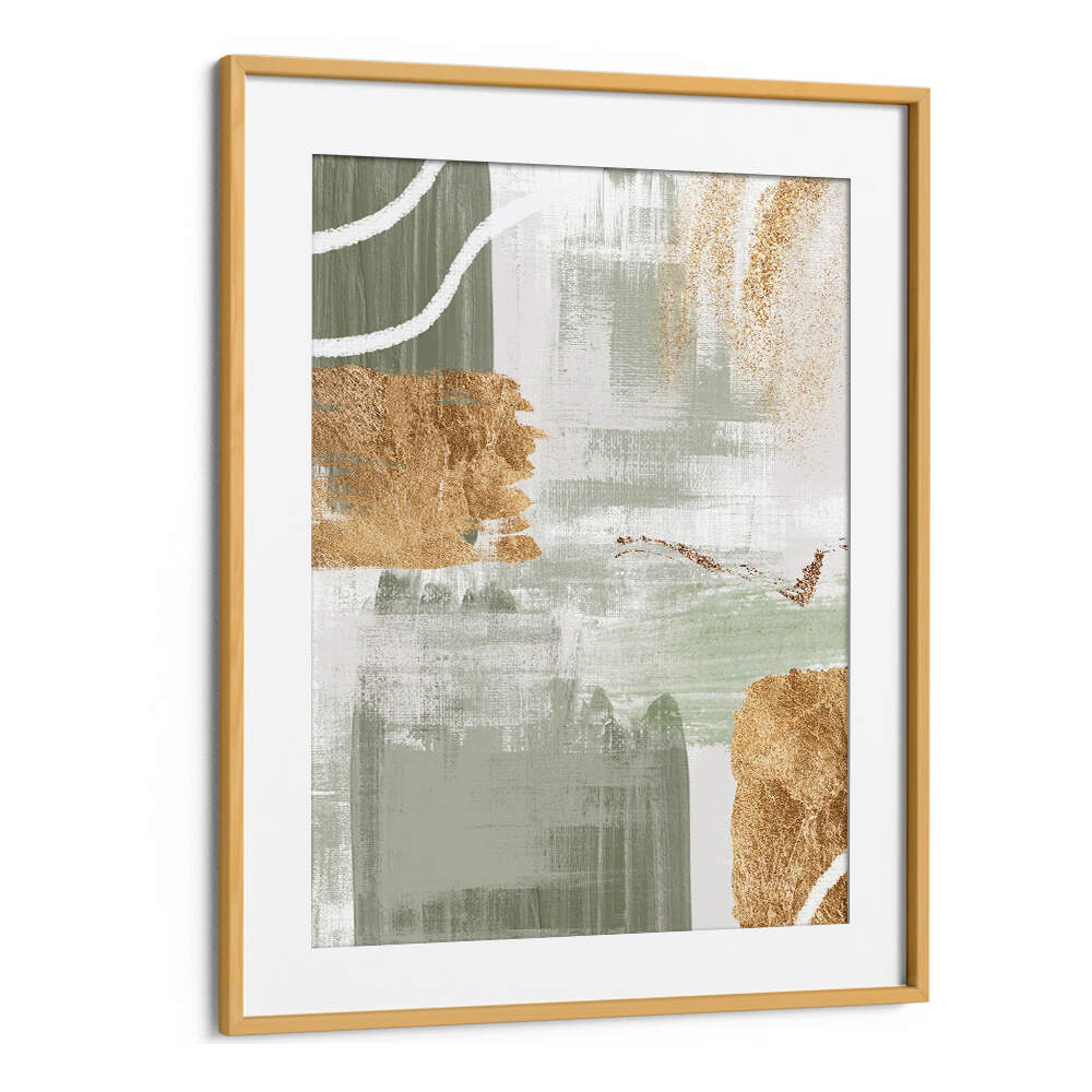 WHITE LINES ON GREEN II , BOHO ART PAINTINGS