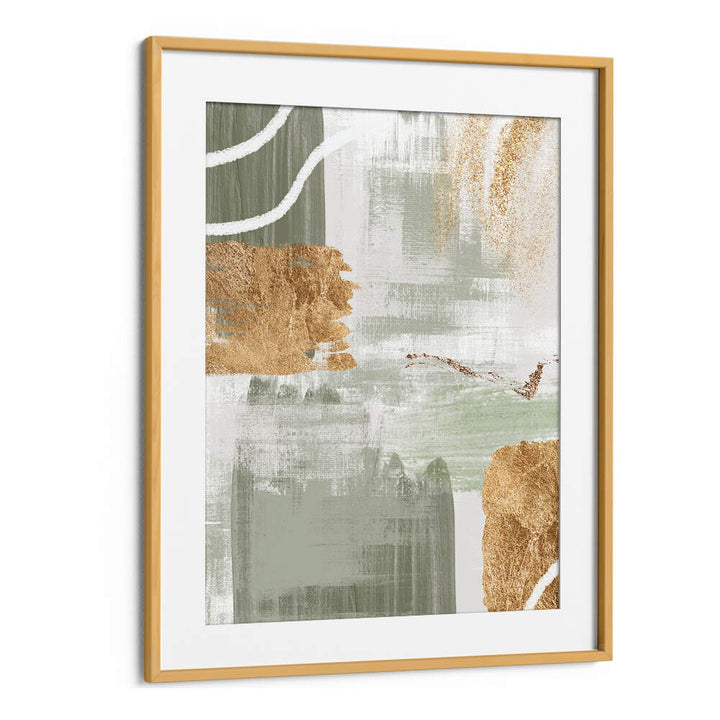 WHITE LINES ON GREEN II , BOHO ART PAINTINGS