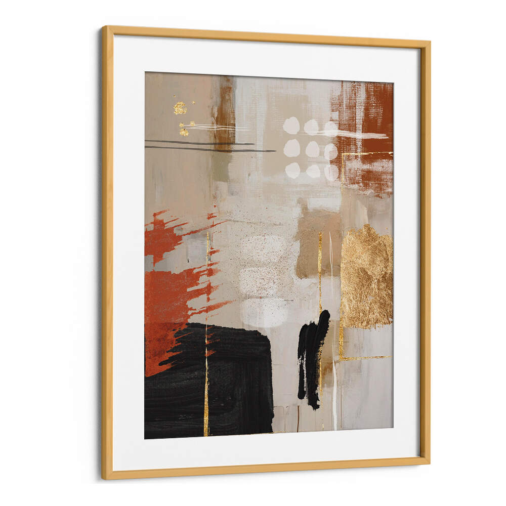 TERRACOTTA CHAOS I , BOHO ART PAINTINGS