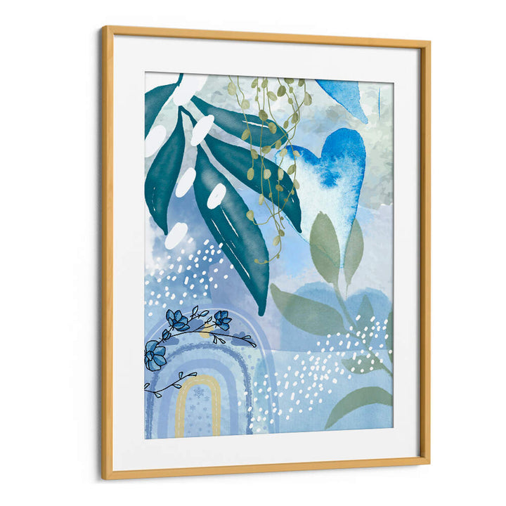 ICEBERG BLUE I , FLORAL FLOWER PAINTINGS