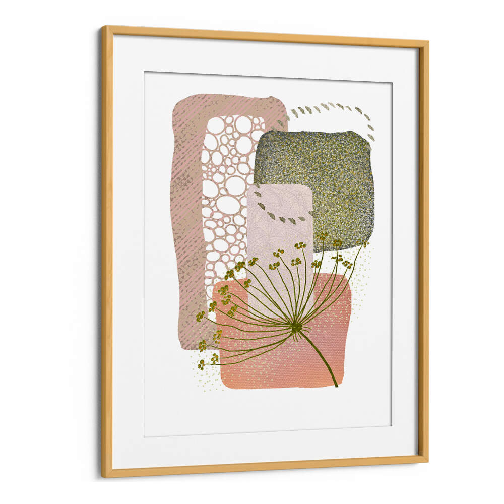 DELICATE PINK AND GREEN II , BOHO ART PAINTINGS