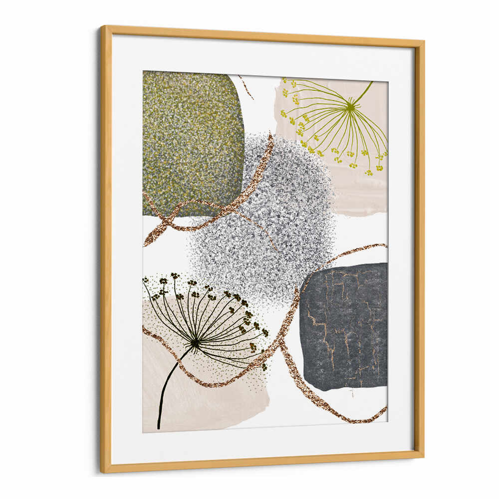 GREEN GREY I , BOHO ART PAINTINGS