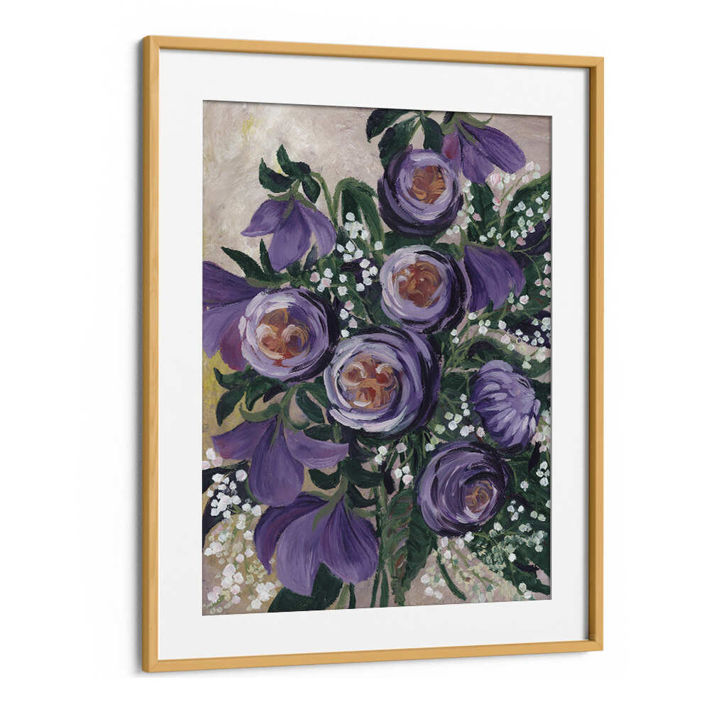 AALIYAH PAINTERLY ENGLISH ROSES , FLORAL FLOWER PAINTINGS